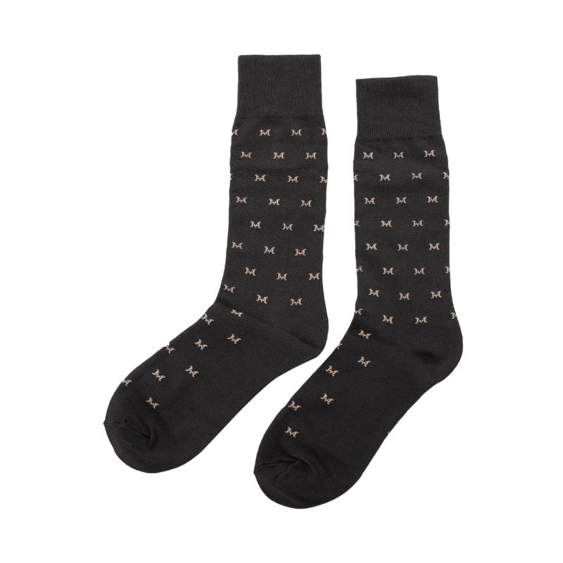 Medias monograma verde prado largas mh socks