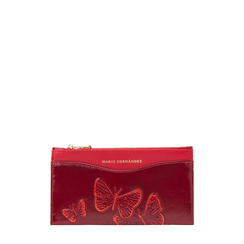 Billetera pouch bruna cayena Mariposas