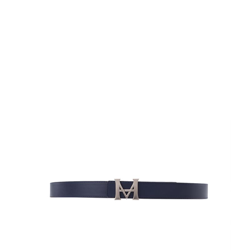 Cinturon hombre casual monograma doble faz 3.5 cm indigo caoba
