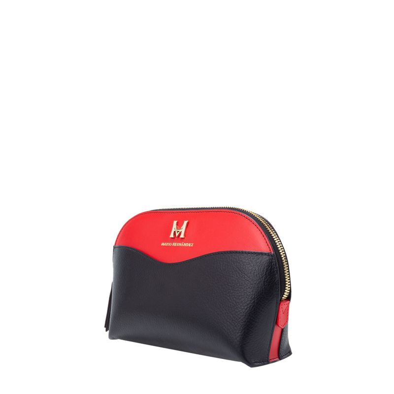 Cosmetiquero pequeño negro rojo cayena elemental