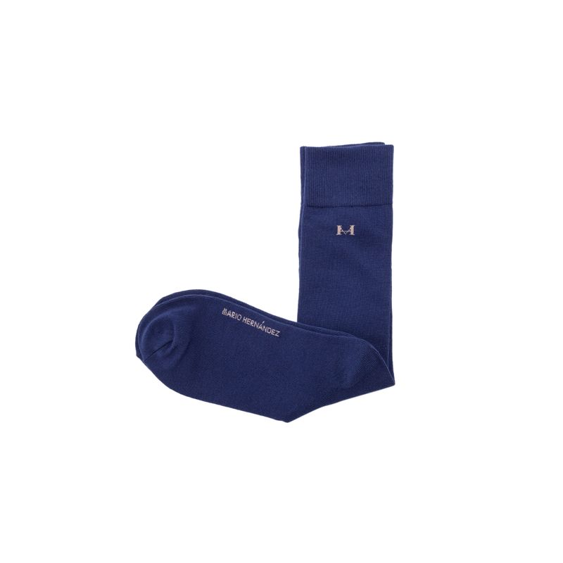 Medias basicas azul largas mh socks