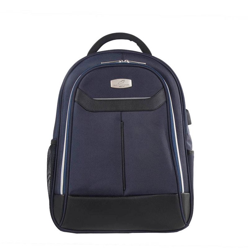 Morral curvo dos cremalleras azul urban