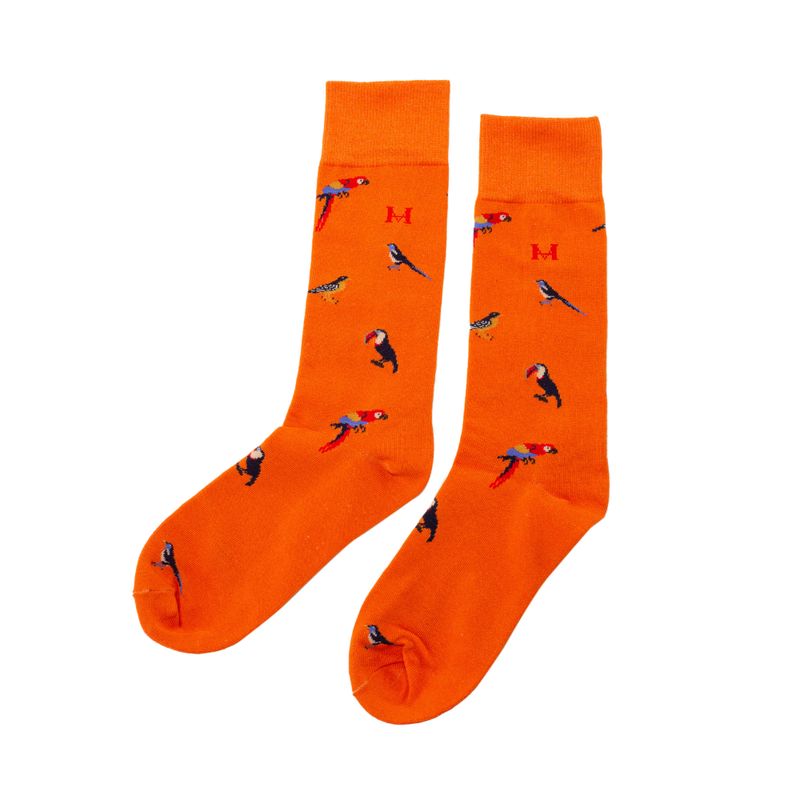 Medias aves naranja largas mh socks