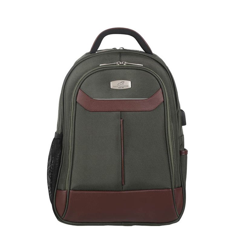 Morral curvo dos cremalleras verde urban