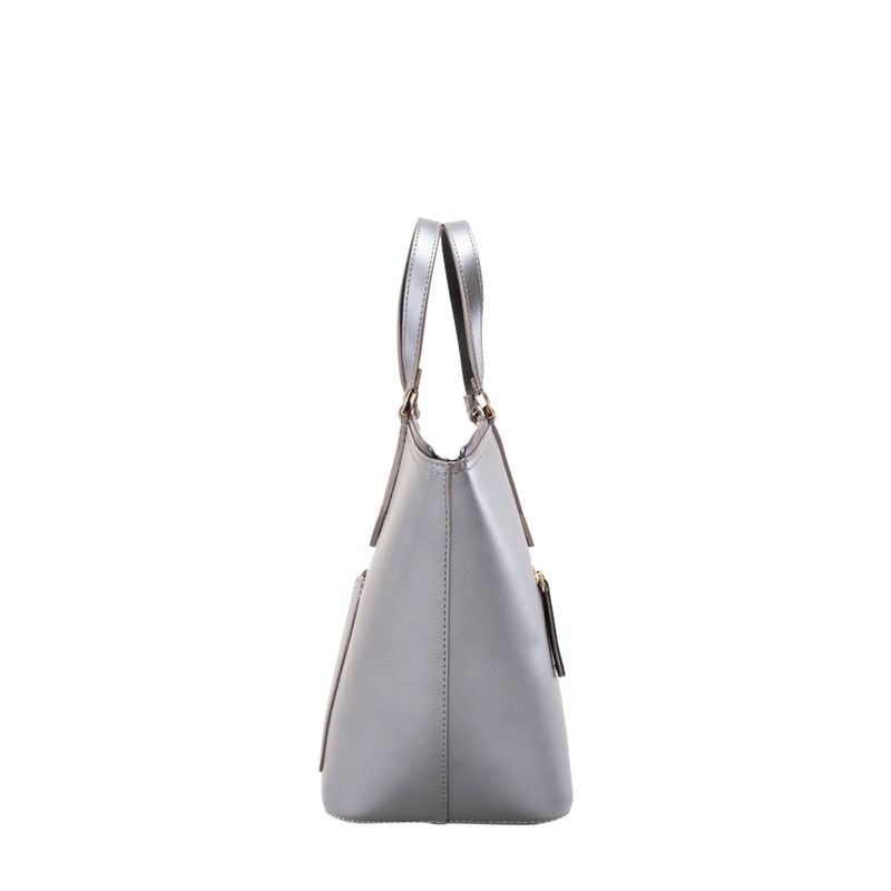 Tote alicia pequeño plateado negro Mambo