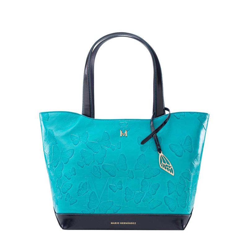 Tote alas grande aqua Mariposas