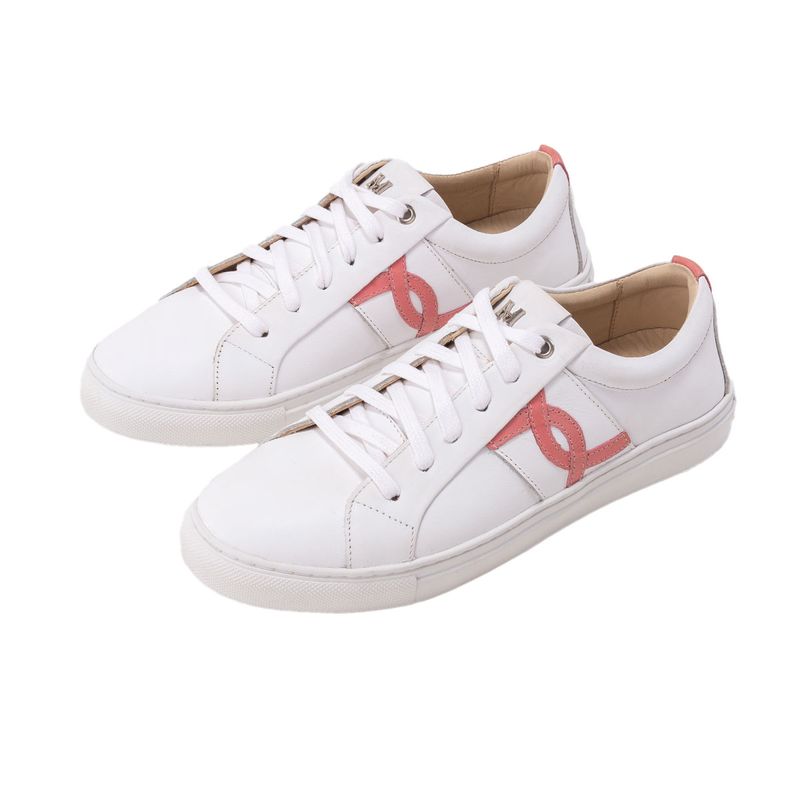 Tenis emblema m blanco rose MH Mocs
