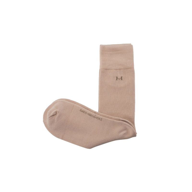 Medias basicas beige largas mh socks