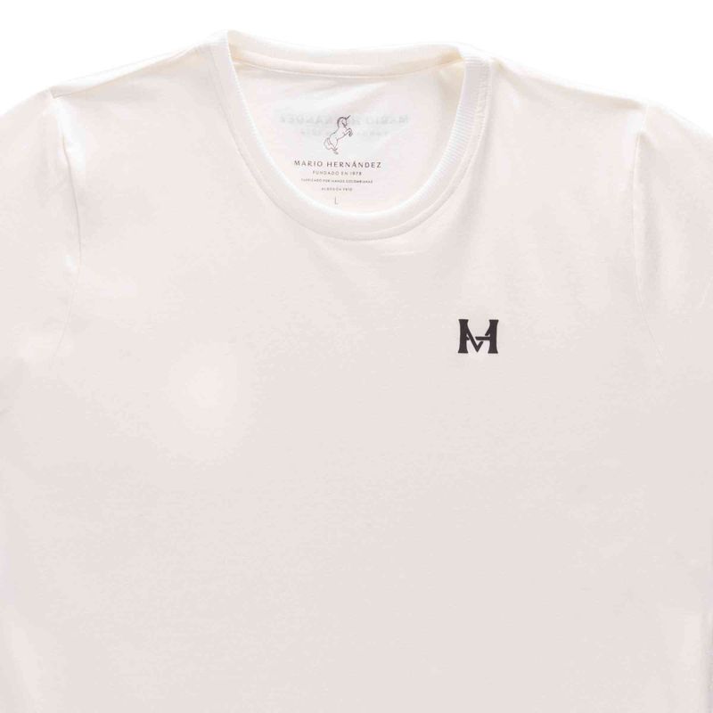 Camiseta mh monograma blanco tierra arriba