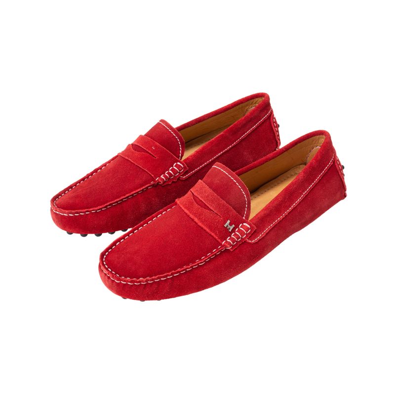 Mocasin miraflores rojo gamuza mh mocs