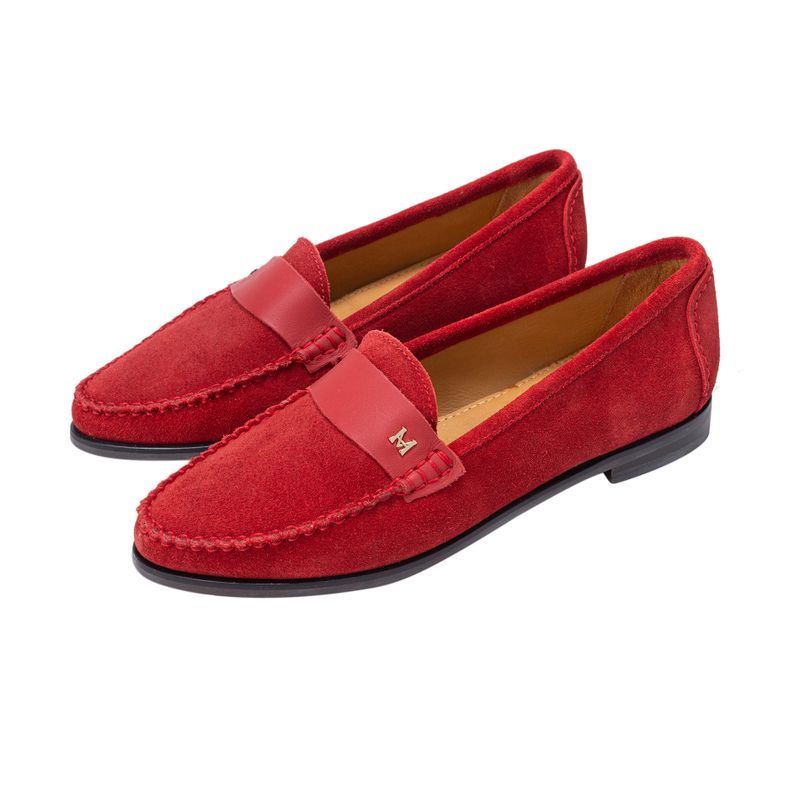 Mocasin macarena rojo gamuza mh mocs