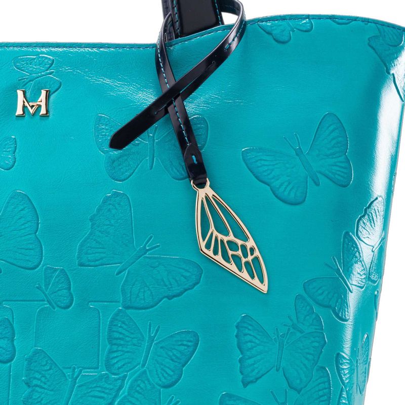 Tote alas grande aqua Mariposas