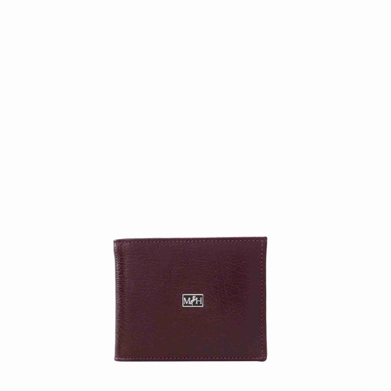 Billetera con inserto lateral borgoña Millenium
