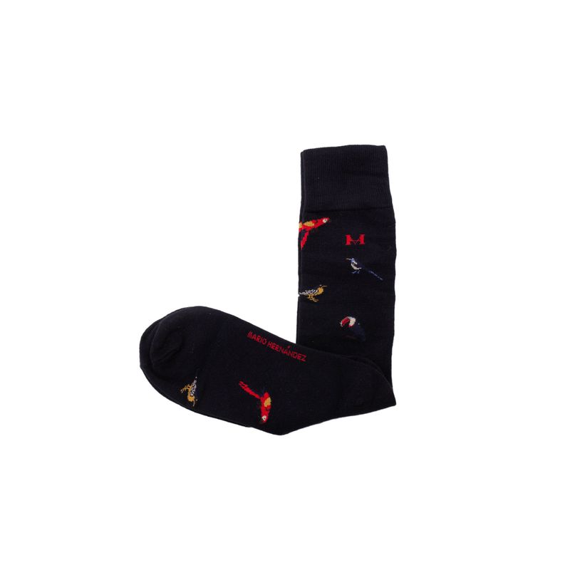 Medias aves negro largas mh socks