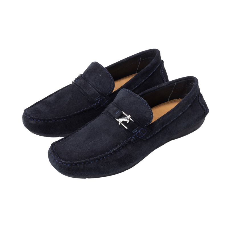 Mocasin santodomingo azul gamuza mh mocs