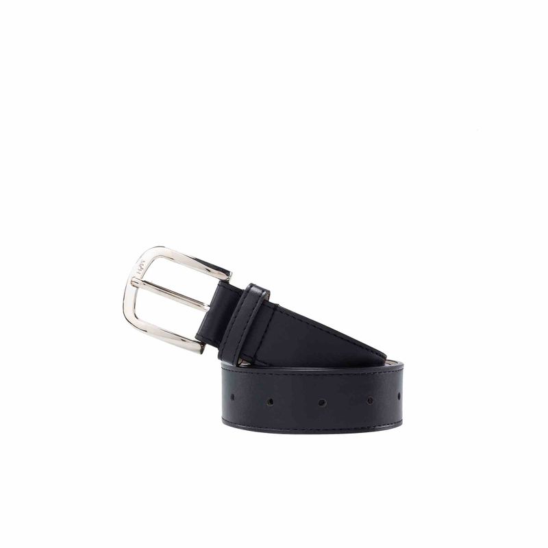 Cinturon mujer casual margarita 3.8 cm negro