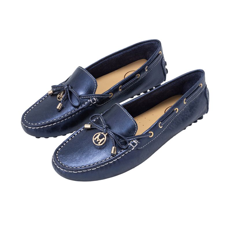 Mocasin driver amalia azul metalico mh mocs