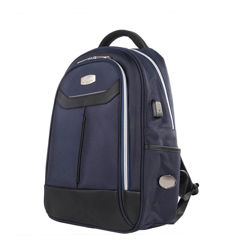 Morral curvo dos cremalleras azul urban