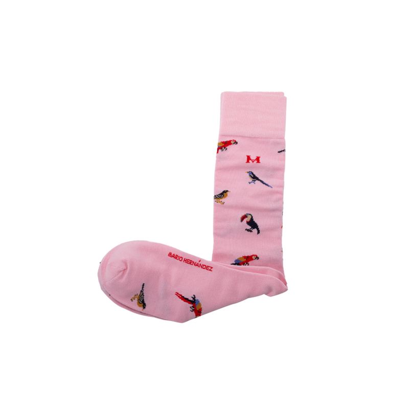 Medias aves rosado largas mh socks