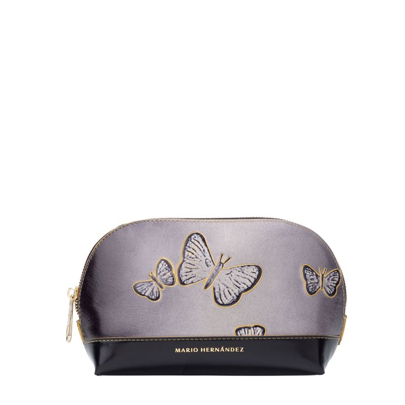 Cosmetiquero mediano grafito Mariposas