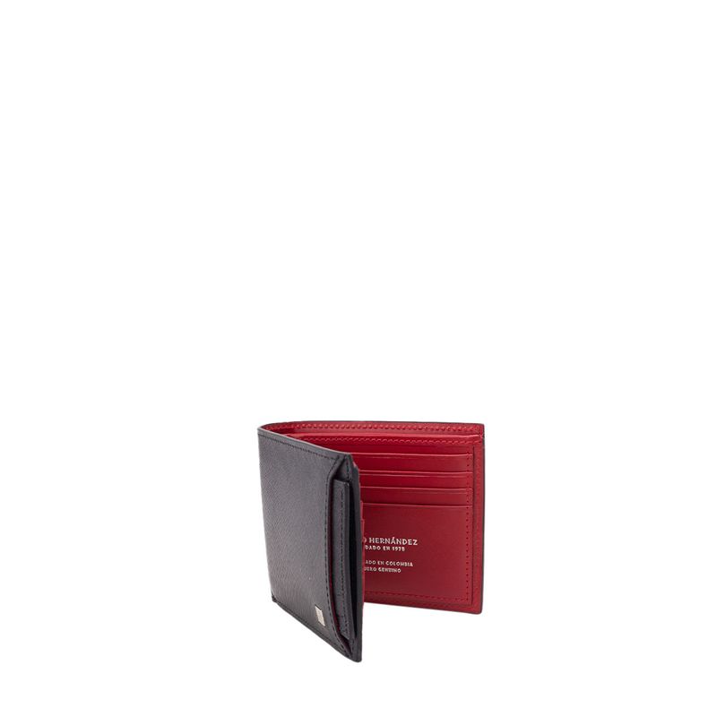 Billetera tarjetero extraible nero rosso Roble