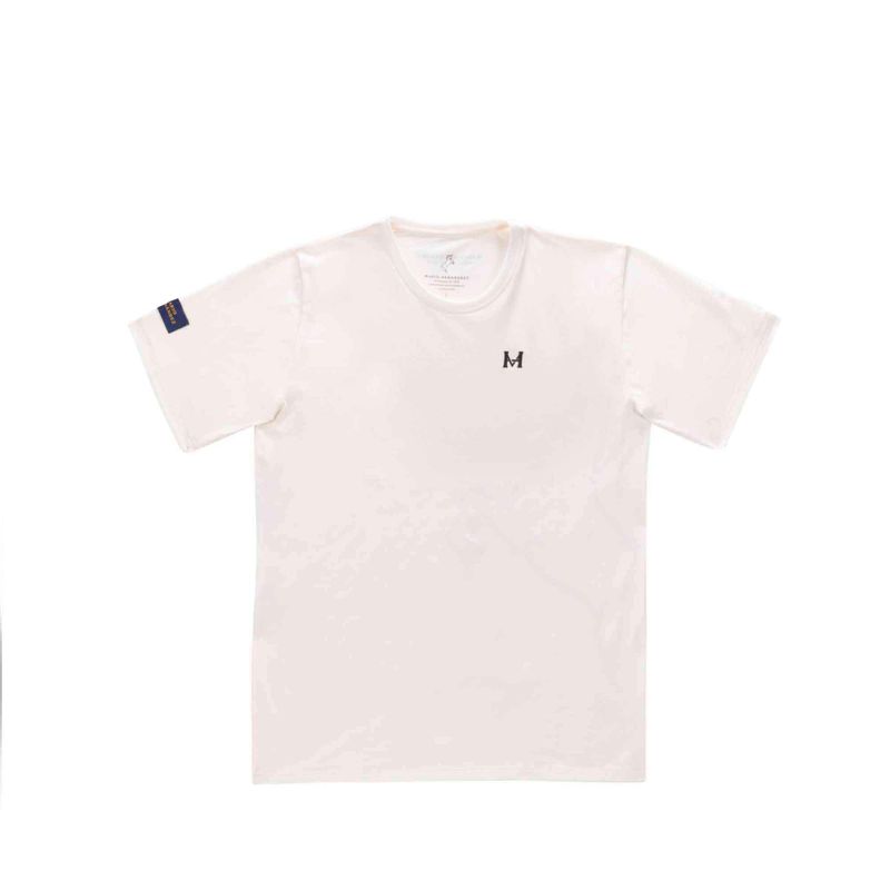 Camiseta mh monograma blanco tierra arriba