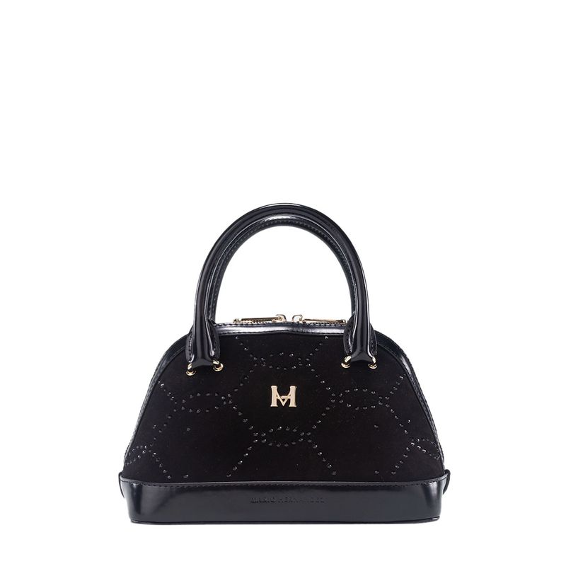 Bolso de mano olivia mini negro brillante Hera