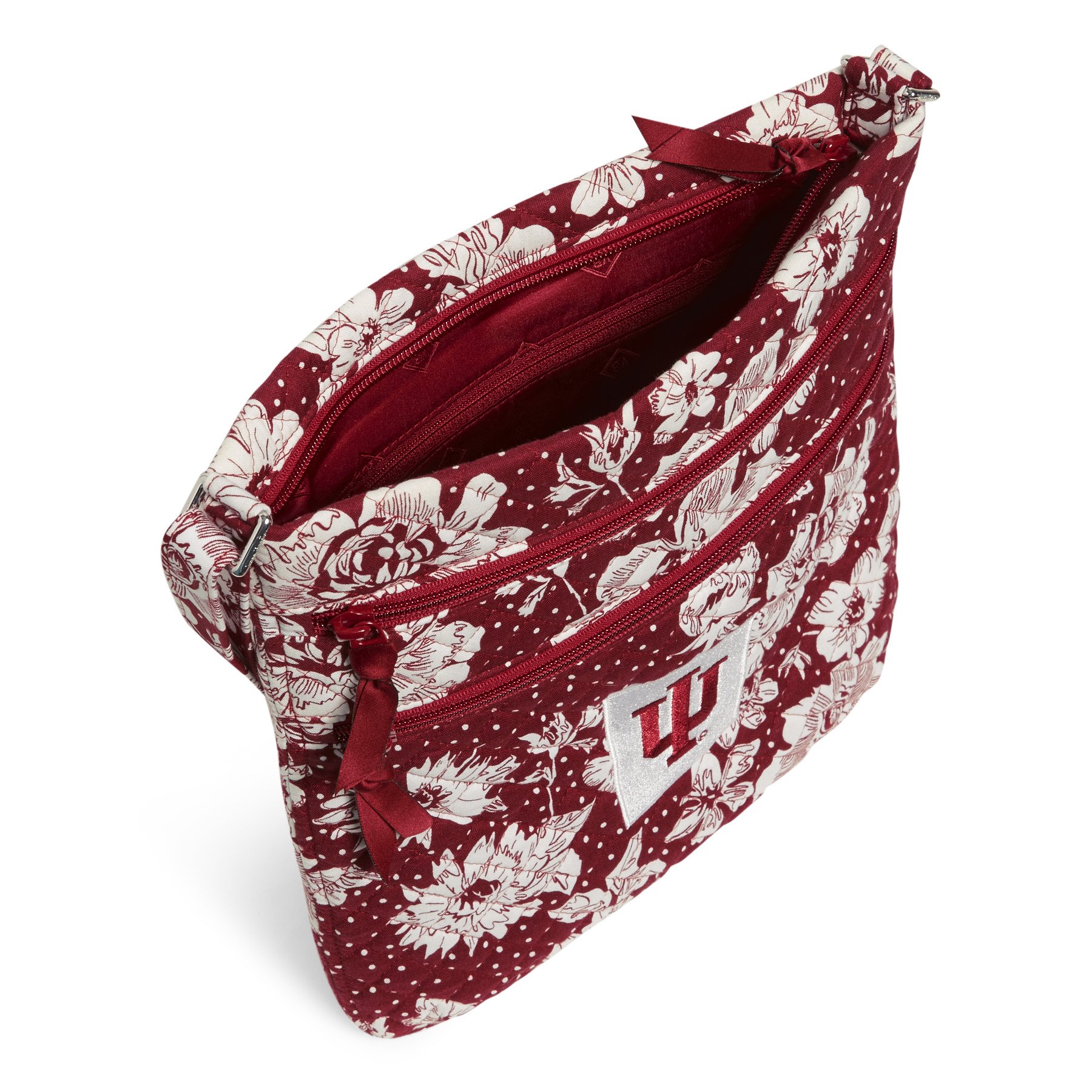 Collegiate Triple Zip Hipster Crossbody Bag