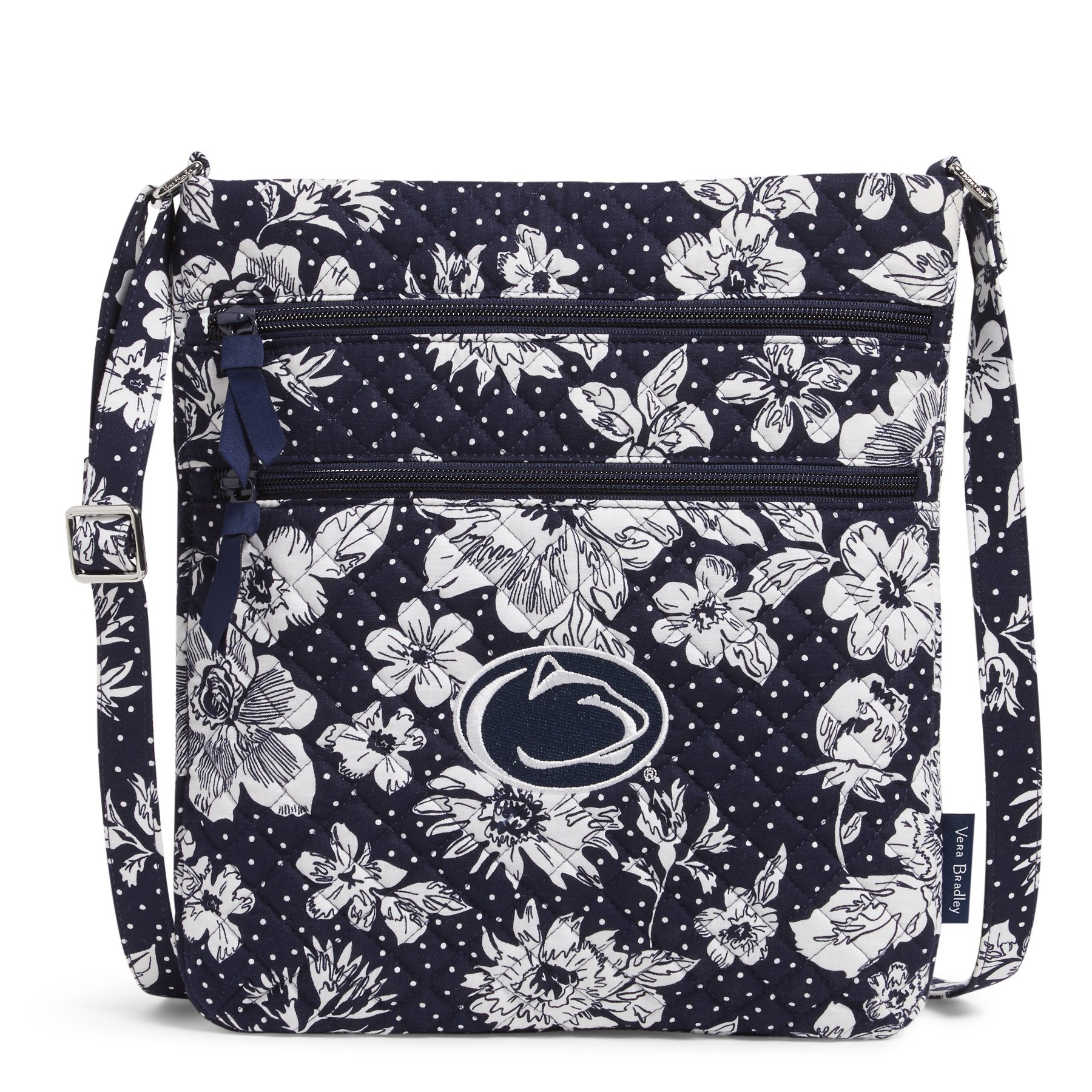 Collegiate Triple Zip Hipster Crossbody Bag