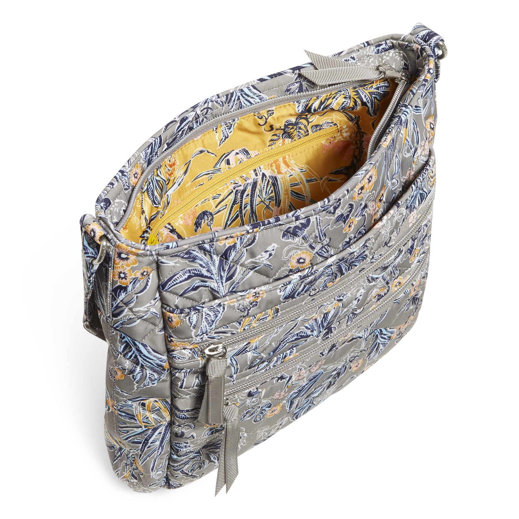 Triple Zip Hipster Crossbody Bag