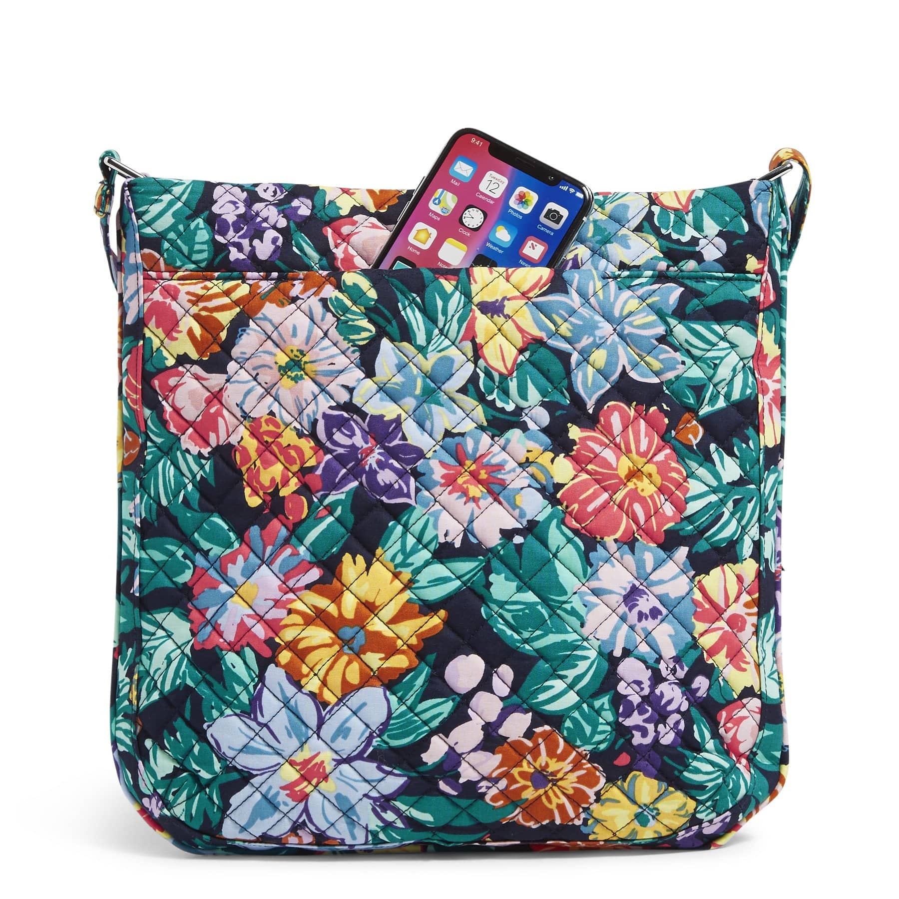 Triple Zip Hipster Crossbody Bag