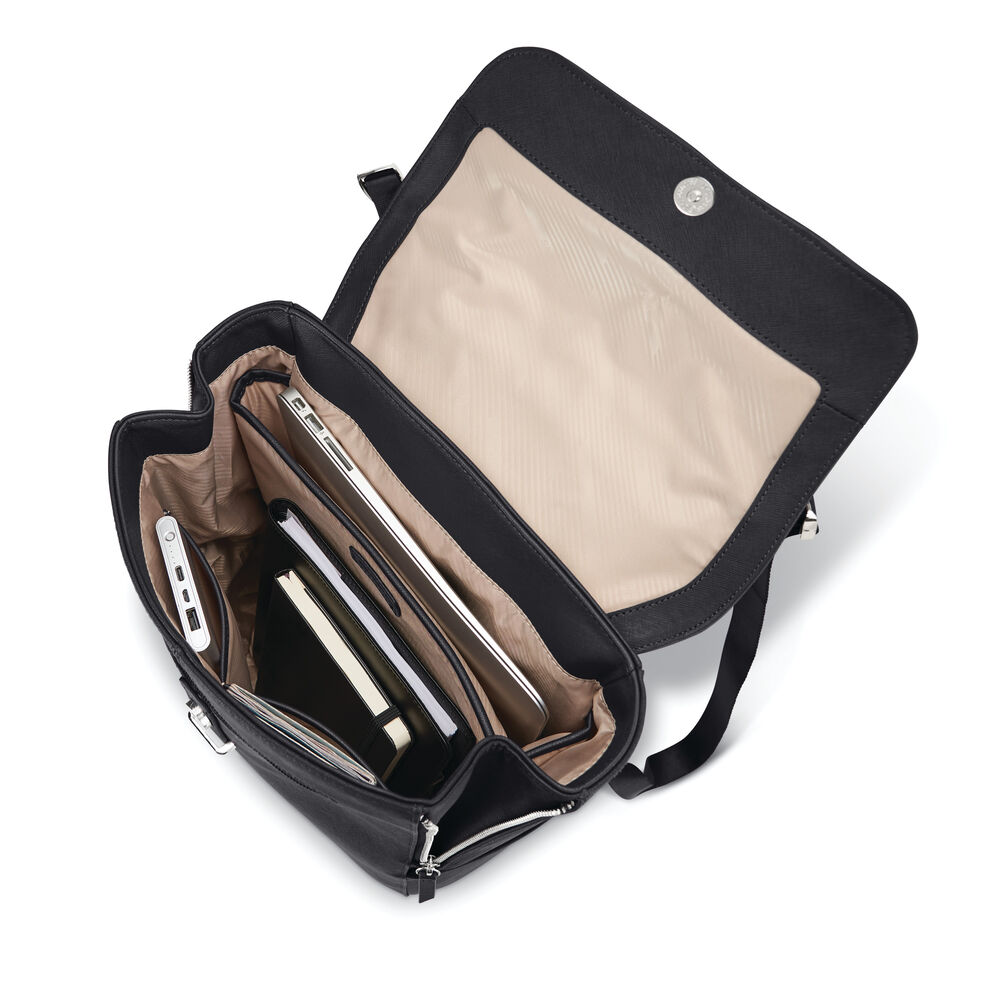 Women's Executive Leather Flap Backpack