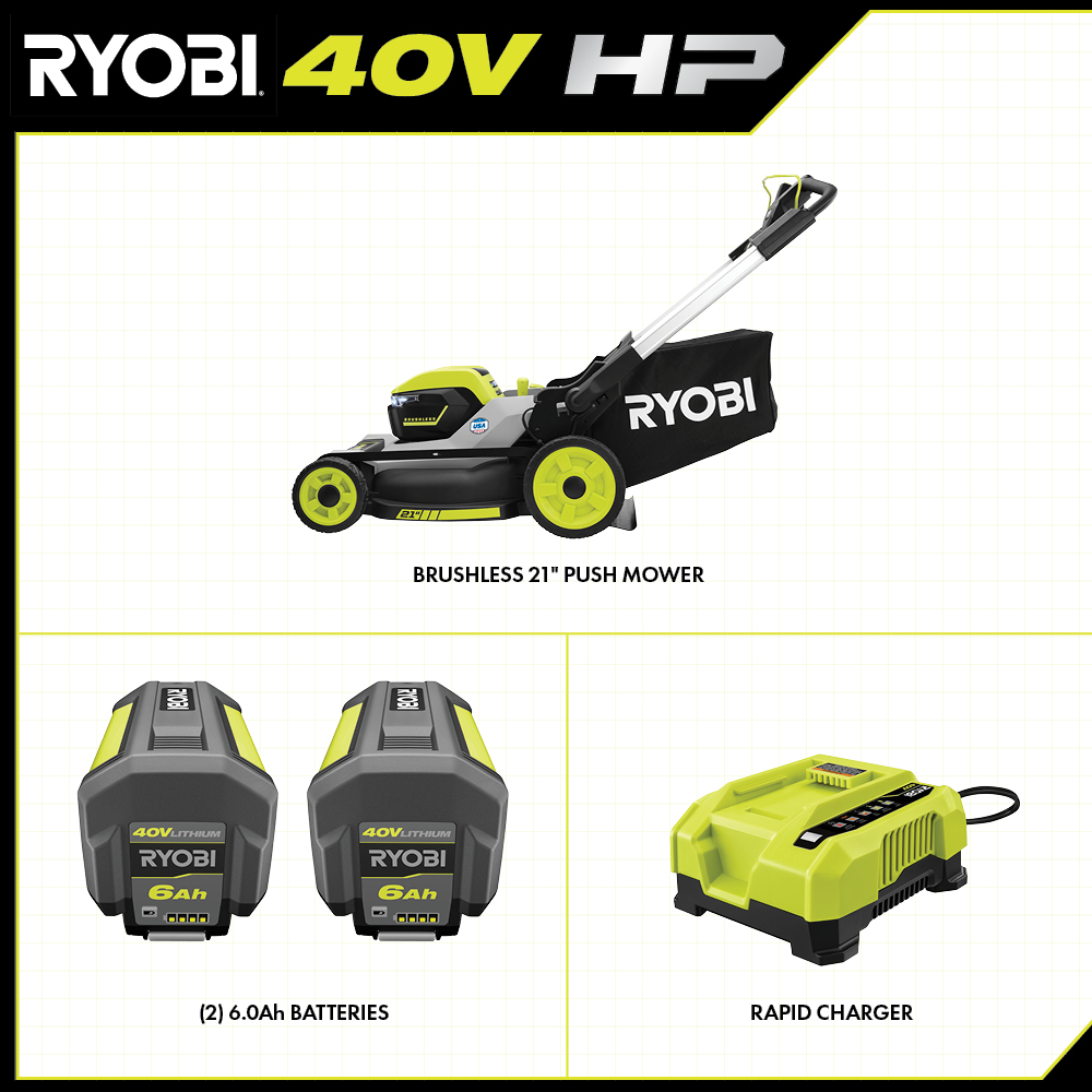 40V HP BRUSHLESS WHISPER SERIES PUSH 21 LAWN MOWER