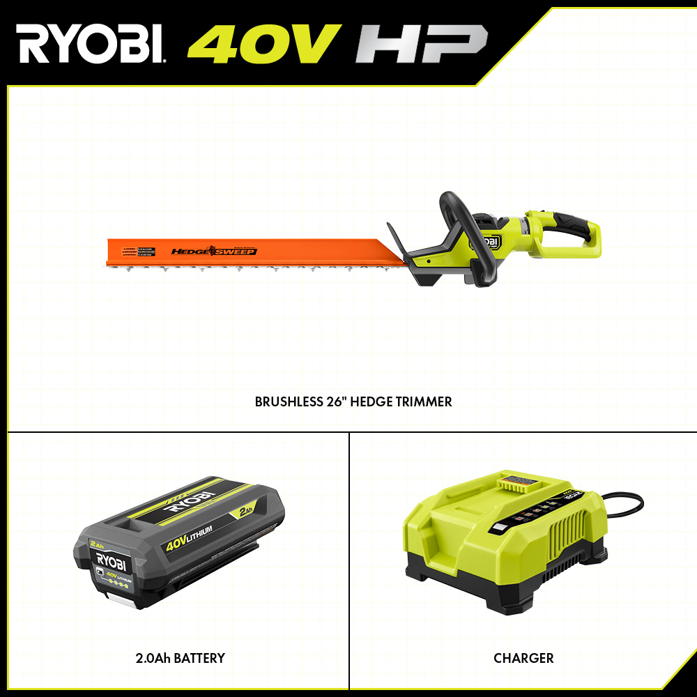 40V HP BRUSHLESS 26 HEDGE TRIMMER KIT