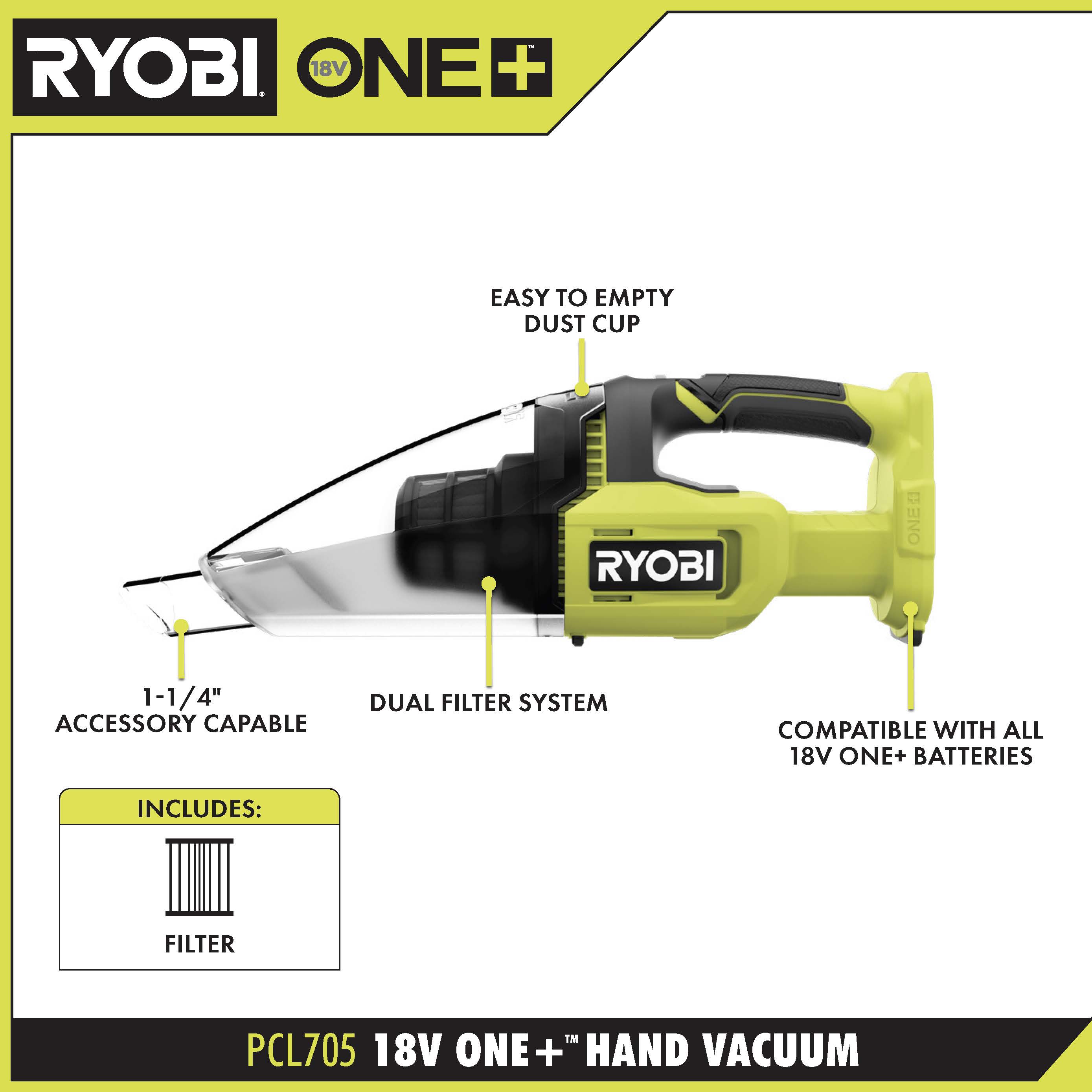18V ONE+ HAND VACUUM KIT