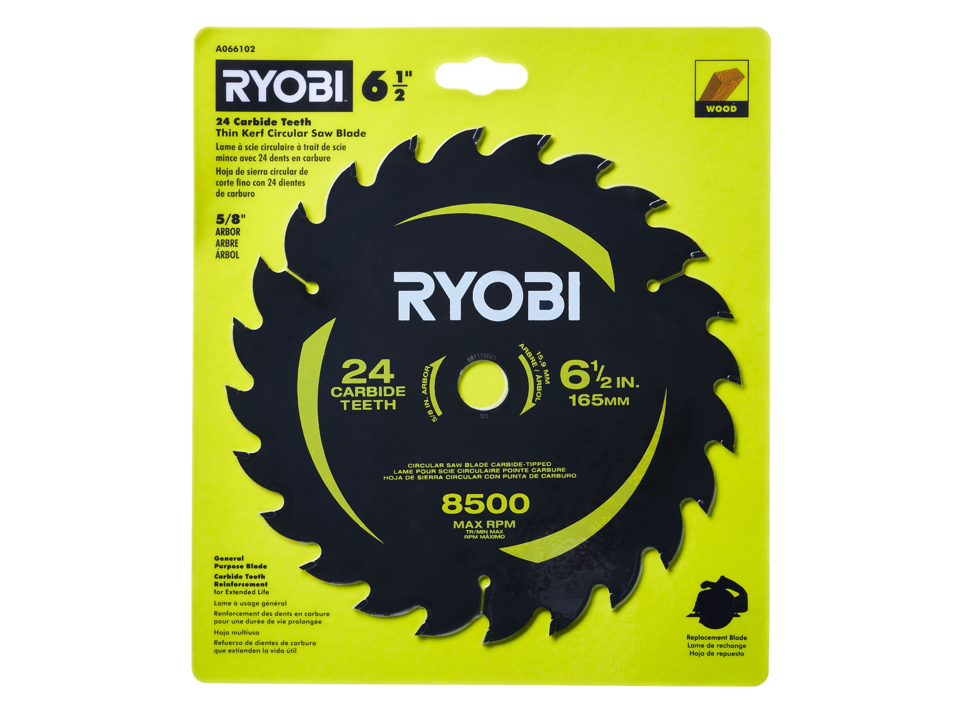 6-1/2 24 Carbide Teeth Thin Kerf Circular Saw Blade