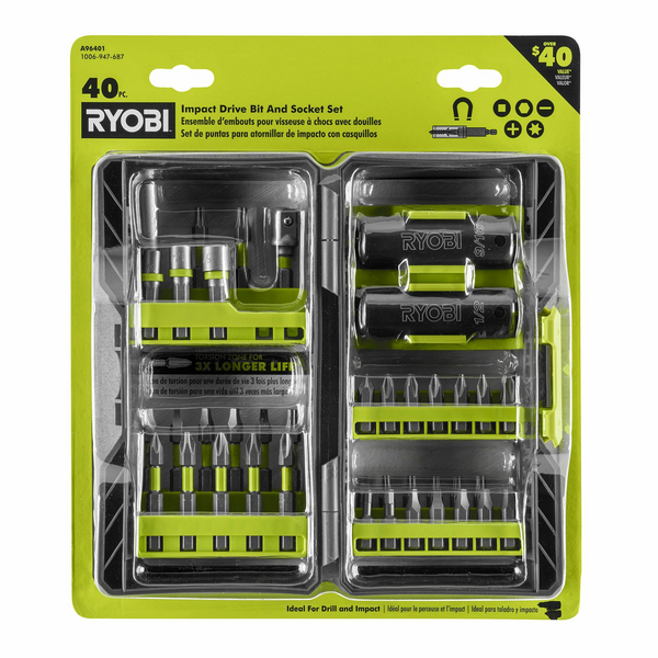 40 PC. Impact Drive Bit and Socket Set