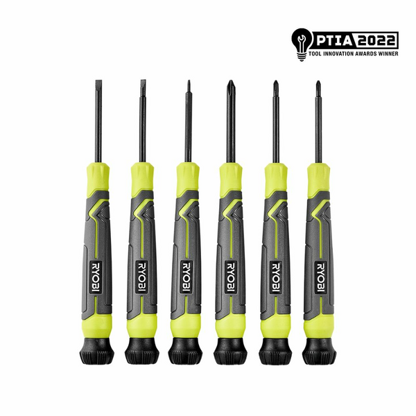 6-Piece Precision Screwdriver Set with Cushion Grip Handles