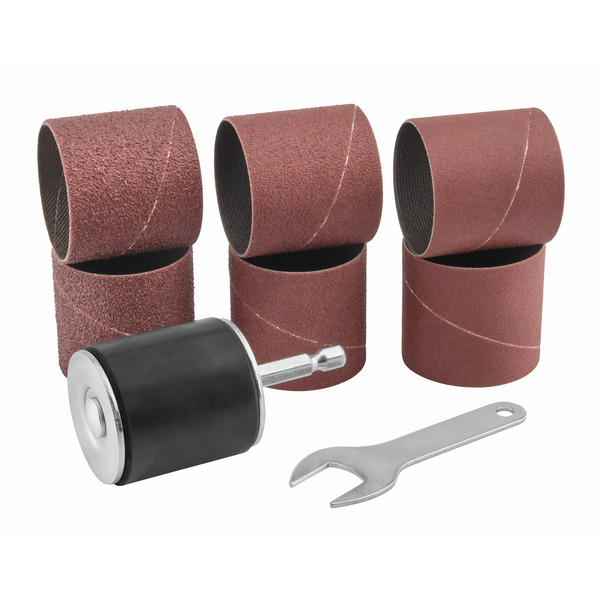 8 PC. 1-1/2 Drum Sander Drill Attachment Set