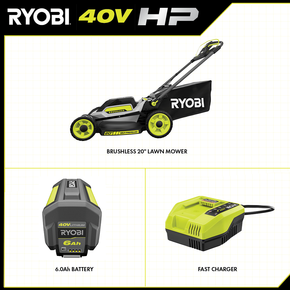 40V HP BRUSHLESS 20 SELF-PROPELLED LAWN MOWER