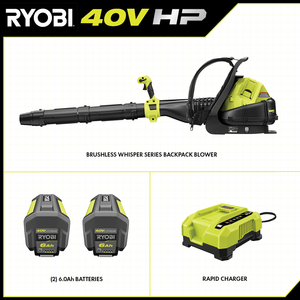 40V HP BRUSHLESS WHISPER SERIES 730 CFM BACKPACK BLOWER KIT