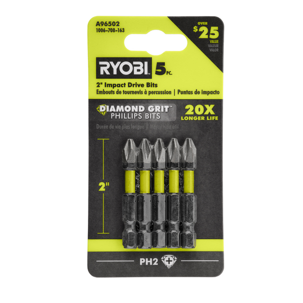 5 PC. 2 Diamond Grit Impact Drive Bits