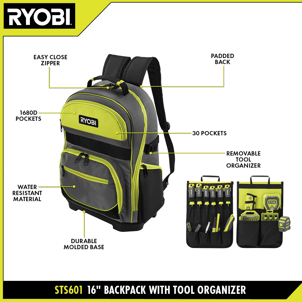 16 Backpack with Tool Organizer