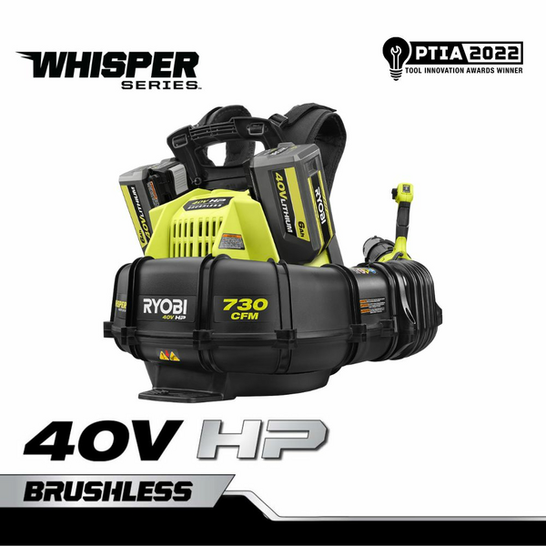 40V HP BRUSHLESS WHISPER SERIES 730 CFM BACKPACK BLOWER KIT