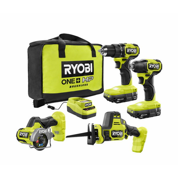 18V Compact Brushless 4-Tool Combo Kit