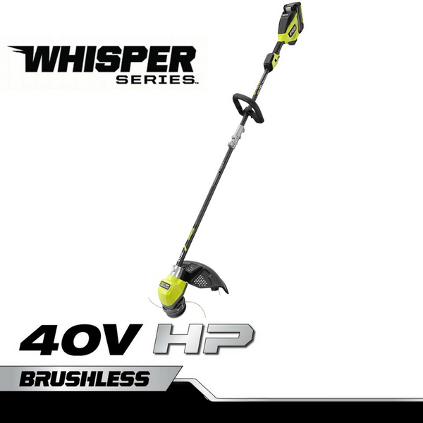 40V HP BRUSHLESS WHISPER SERIES 17 CARBON FIBER SHAFT STRING TRIMMER KIT
