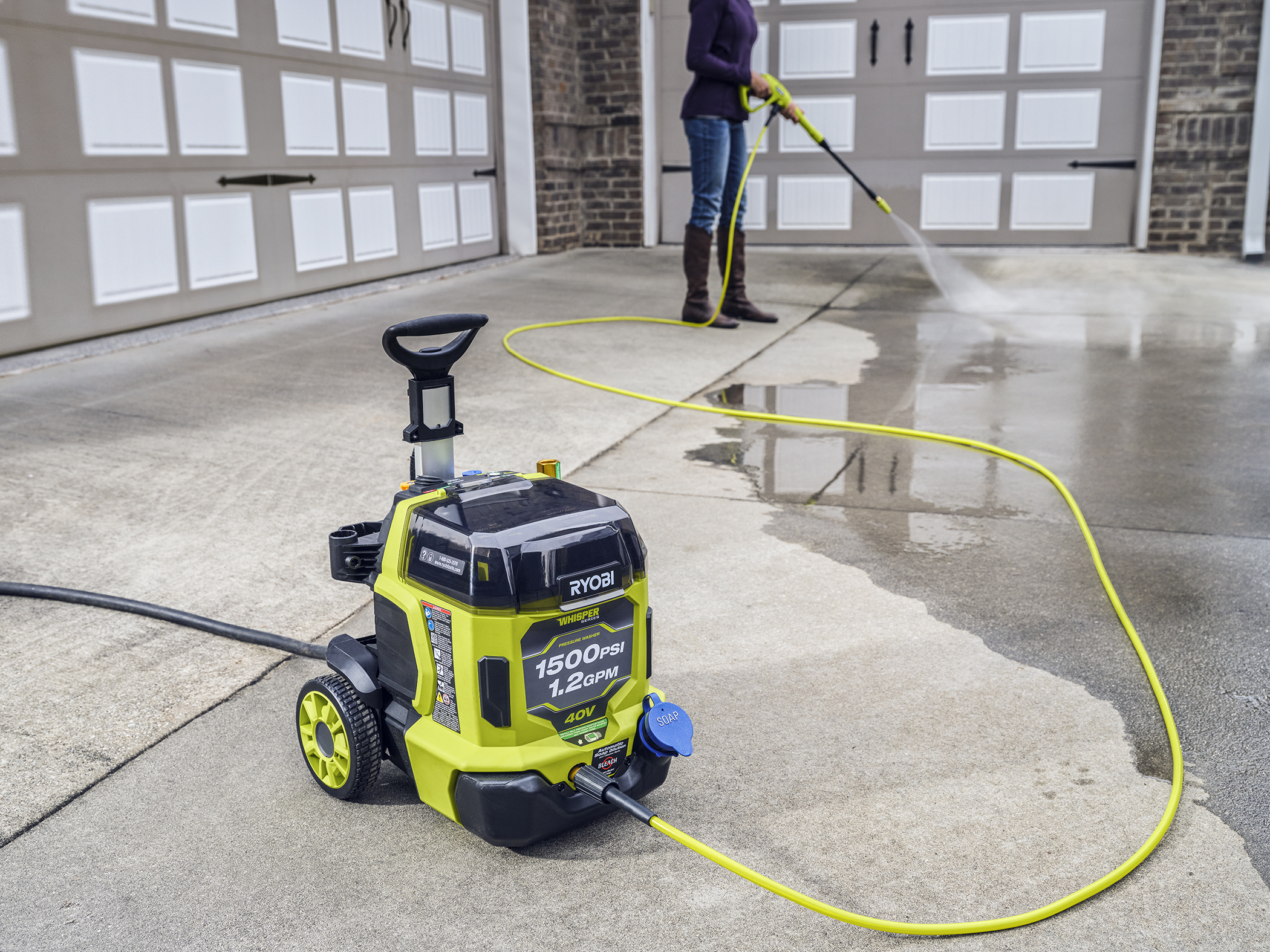 40V HP BRUSHLESS WHISPER SERIES 1500 PSI 1.2 GPM PRESSURE WASHER