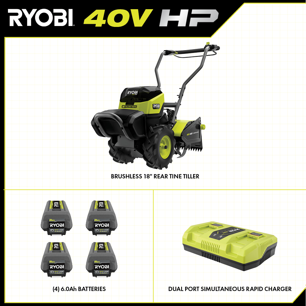 40V HP BRUSHLESS 18 REAR TINE TILLER