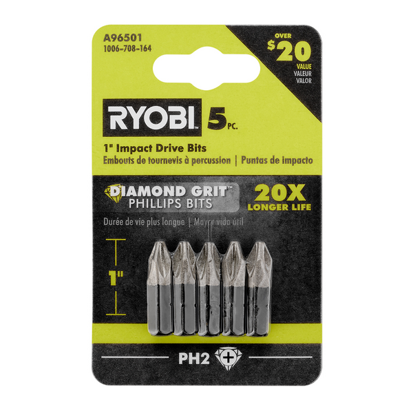 5 PC. 1 Diamond Grit Impact Drive Bits