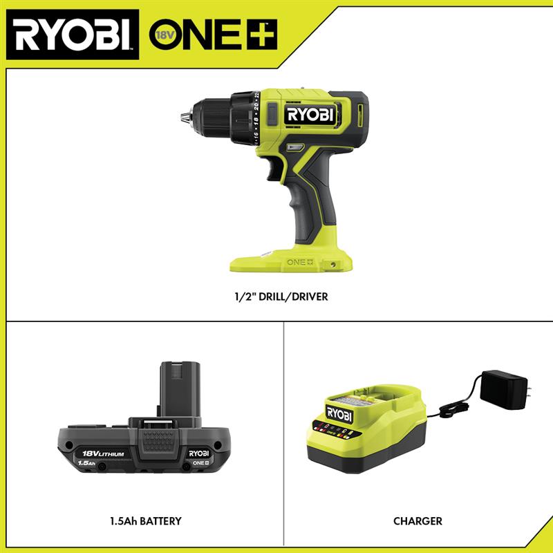 18V ONE+ 1/2 Drill/Driver Kit